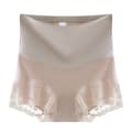 Sømløse blondeformede truser med flat mage KHAKI M khaki