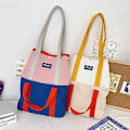 Miniatyrbillede 3 af 5: 2022 Ny Shopping Dame Lærredstaske Fritid En Skulder Stor Kapacitet Tote Taske Pendler College Studerende 2 Formål Håndtaske, 1 stk