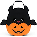 Miniatyrbillede 1 af 4: Halloween Trick or Treat-tasker, søde flagermus-græskar slikspand taske, multifunktionelle genanvendelige filt tasker kurv til festgaver gaveposer