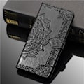 Miniatyrbillede 3 af 5: iPhone 7/8/SE (2020/2022) - Mandala Læder Etui - Sort Black Sort