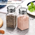 Miniatyrbillede 2 af 5: Salt- og peberkværnsæt, saltkar med rustfrit låg - krydderiglas