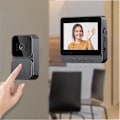 Miniatyrbillede 1 af 5: Intelligent Visuel Dørklokke, Trådløs Visuel Dørklokke, 4,3 Tommer Skærm, Hjemmeintelligent Tovejs Intercom, Videoovervågning