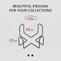 Miniatyrbillede 5 af 5: Minimalistisk sort jernmetal coasterholder til både runde og firkantede coasters
