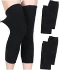 Vinterförtjockade knäskydd för kvinnor, termisk korallfleece, en storlek, 3-pack svart