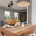 Miniatyrbillede 4 af 4: 1 stk. Multifunktionel LED Spotlight Retro Stil Spotlight Indendørs Loftlampe