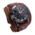 Herrklocka Casual Läderarmbandsur Stor Urtavla Dekor【PL】