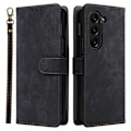 Miniatyrbillede 1 af 5: Galaxy Z Fold 6 Etui RFID Læder Sort