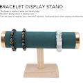 Miniatyrbillede 3 af 5: T-bar armbånd display stander, grøn armbånd halskæde holder smykkeorganisator T-bar smykke display stander til hjemmeorganisering