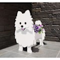 Pikkukuva 1 / 3: Pomeranian-koiran kukkaruukku lemmikkikoiran kukkaruukku ihana lemmikkikasvien puutarhakoriste