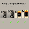Pikkukuva 2 / 5: NORTHJO iPhone 14 Pro/Pro Max/15 Pro/Pro Max Linssisuoja 2 KPL Champagne