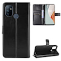Miniatyrbillede 1 af 5: OnePlus Nord N100 - Crazy Horse Læder Etui - Sort Black Sort