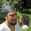 Miniatyrbillede 2 af 4: Ekstra stor badehætte til dreadlocks Beskyt ører langt hår Silikone dykkerhatte Sort