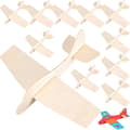 {PL}12 st Träflygplansmodell Monteringsplan DIY Tom Målningsflygplan för Pojkar Flickor Som Visas 18.5X14.5cm