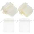 Miniatyrbillede 1 af 3: 100 stk. Mesh Snørepose Snørelukning Smykketasker Organza Gaveposer Jule Organza Poser