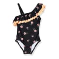 [PLEE] Flickor Badedragt Småbarn Pige Hel Badedragt Off Shoulder Badedragter Strand Badedragt til Børn 6-7 År 120cm