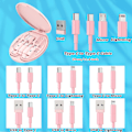 Miniatyrbild 3 av 5: Multi USB Laddningsadapterkabelset, USB C till Lightning Adapterbox (Rosa) rosa