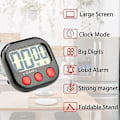 Miniatyrbillede 5 af 5: Køkkenur, Digitalt Vision Ur Magnetisk Ur Stopur Nedtællingsur, LCD-display