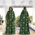 Miniatyrbillede 3 af 5: Oversized fleecetrøje til voksne Superblød ekstra lang bærbar fleecetrøje med lomme Bærbar vintervarm trøje Unisex til kvinder mænd
