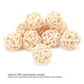 Pikkukuva 6 / 8: Sepak Takraw -lelu, luonnollinen väri, rottinki, turvallinen ja vaaraton papukaija, pieneläinten pureskelulelu papukaijalle, 3 cm