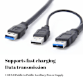 Miniatyrbild 4 av 5: USB 3.0 SuperSpeed Micro USB-kabel för surfplattakompatibilitet, förbättrat strömflöde genom intern PVC-isolering (universell kompatibilitet)