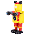 Pikkukuva 4 / 5: Persoonallisuus Söpö Puinen Robottilelu Oppiminen & Koulutus Lelut Lapsille (Keltainen)