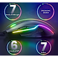 Miniatyrbild 4 av 5: RGB-bakgrundsbelyst optisk gamingmus, Plug and Play, Typ C-kompatibilitet, Justerbar DPI upp till 6400, Snabb tumfunktion för moderna enheter