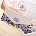 Miniatyrbillede 4 af 5: Lille floral konvolut lukning dame pung Lang pung clutch taske