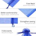 Miniatyrbillede 3 af 5: 100 stk. 2,8\"x3,6\"(7x9cm) Gaveposer Snøre Organza Smykkeposer, Opbevaringspose