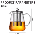 Miniatyrbild 2 av 6: Brygg Perfektion med Spis-Säker Borosilikatglas Tekanna, Perfekt Presentidé för Te-Kännare, Droppfri Pip för Exakt Hällning (32oz/950ml)