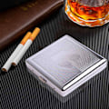 Miniatyrbild 2 av 8: Silver Metall cigarettetui för män, antikt cigarettfodral för 20 cigaretter. Eleganta cigarettetui för damer, herrar, män och kvinnor