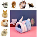 Miniatyrbild 4 av 5: Chinchilla Igloo, Halkskyddsmatta och Fluffig Insida för Små Djur, Marsvinssäng, Burtillbehör, Råttbo Sovgrotta (Stark Andningsförmåga)