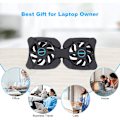 Miniatyrbillede 4 af 5: Mini Foldbar USB Køleventilator Octopus Notebook Køler Kølepude Stativ Dobbelt Ventilatorer til Notebook Bærbar
