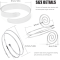 Miniatyrbillede 4 af 5: 6 stk. Minimalistisk Spiral Øvre Armbånd Justerbar Manchet Armlet Arm