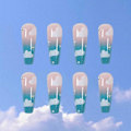 Miniatyrbilde 3 av 5: Trykk på negler Lang-Gradient Coffin Falske negler Blå sky