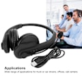 Miniatyrbillede 4 af 5: Trådløst headset Bluetooth 5.2 støjreduktion behageligt telefon headset med roterbar mikrofon til kontor sort