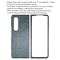 Miniatyrbillede 6 af 8: Business Læder Telefon Etui til Galaxy Z Fold 3 Støvsikker Foldbar Skærm Telefon Etui Mørkegrøn