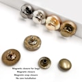 Miniatyrbillede 3 af 5: 50 sæt magnetiske knaplåse 18x2mm tynde høj hårdhed legering magnetiske lukninger pung hardware til tøj