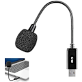 Miniatyrbild 1 av 8: Kompakt Kristallklar Röst Mini USB-Mikrofon för Bärbara och Stationära Datorer, Högupplöst Ljudmikrofon med Inbyggt USB-Ljudkort för