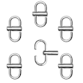Miniatyrbilde 2 av 5: 6 stk. justerbare metallspenner for kjedeveskestropp, kjedelenker Tiny Clip for å forkorte lengden på metallkjede