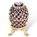 Miniatyrbild 4 av 5: Emaljerade ägg påskägg hantverk förgylld emalj målade metallprydnader heminredning