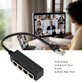 Miniatyrbilde 6 av 8: RJ45 Ethernet Splitter-kabel Enpunkts fire Ethernet-kabel Splitter ABS PCB RJ45 Splitter-adapter for bærbar PC