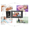 Miniatyrbild 3 av 6: 7-tums TFT LCD-videodörrtelefon Intercom Dörrklocka Kit 700TV Line Nattvision EU 100-240V