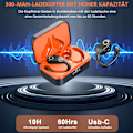 Miniatyrbild 4 av 7: Sport Hörlurar, Hi-Fi Ljudkvalitet Bluetooth 5.3 Trådlöst Laddningsfodral Digital Display För Intensiva Träningspass, 60H Speltid, Djup Bas Over-Ear