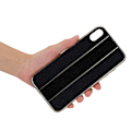 Miniatyrbillede 1 af 2: Elektroplet blødt gummi + plexiglas linse mobiltelefon covers til iPhone XS max (sort)