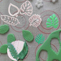 Miniatyrbild 4 av 6: Tropiska Blad Kakformar Set För DIY Sommartema Eller Skogstema Tårta, 4 Olika Hawaiianska Palmblad Fondantformar Non-Stick Lätt Formning