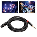 Pikkukuva 1 / 8: XLR-naaras-liitäntä 1/4 tuuman (6,35 mm) liitäntään - Ammattimainen Plug and Play - 20 AWG OFC-ydinmikrofoni kaapeli 3 metriä