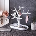 Miniatyrbild 2 av 7: Smyckesställ, Antler Branchs Design Smyckesorganisatör i Metall, Unikt Dekorativt Racktorn för Hemmet, Säkert & Hållbart Högkvalitativt Galvaniserat