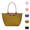 Miniatyrbild 3 av 5: Longchamp Le Pliage Tote, Reseaxelväska, Nylon, Gul Yellow Yellow M
