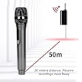 Miniatyrbild 7 av 8: Trådlös Mikrofon 1 för 2 LED-Skärm Handhållen Karaoke Trådlös Mikrofon för Utomhus Hem Konferens Svart