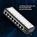 Miniatyrbild 2 av 5: 8-kanals POE-strömförsörjningsmodul POE-injektor Ethernet-adapter för IP-kamera 802.3af-enhet